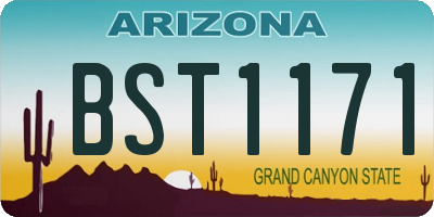 AZ license plate BST1171