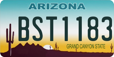 AZ license plate BST1183