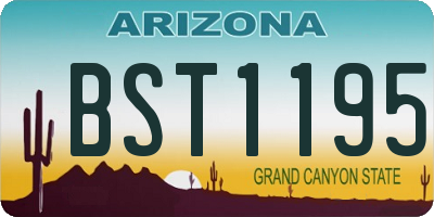 AZ license plate BST1195
