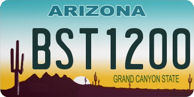 AZ license plate BST1200