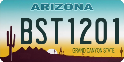 AZ license plate BST1201