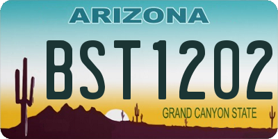 AZ license plate BST1202