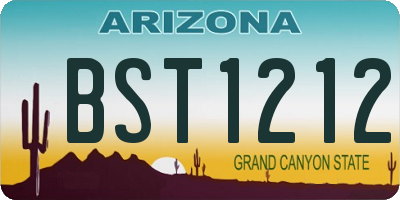 AZ license plate BST1212