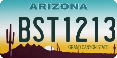 AZ license plate BST1213
