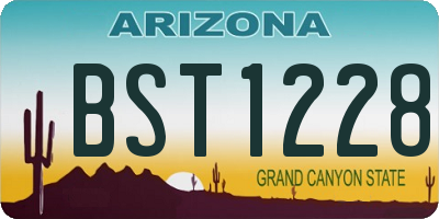 AZ license plate BST1228