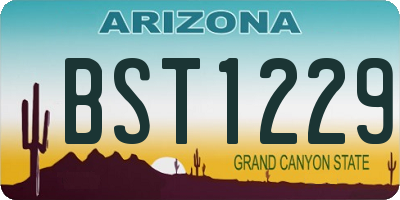 AZ license plate BST1229