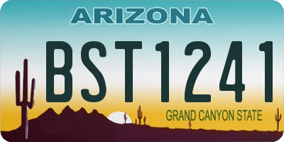 AZ license plate BST1241