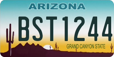 AZ license plate BST1244