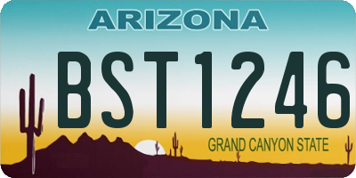 AZ license plate BST1246