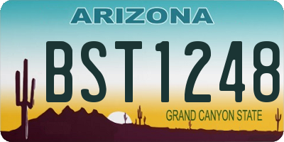 AZ license plate BST1248