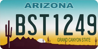 AZ license plate BST1249