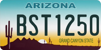 AZ license plate BST1250