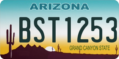 AZ license plate BST1253