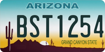 AZ license plate BST1254