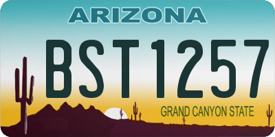 AZ license plate BST1257