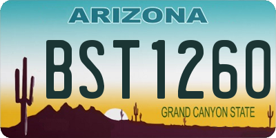 AZ license plate BST1260
