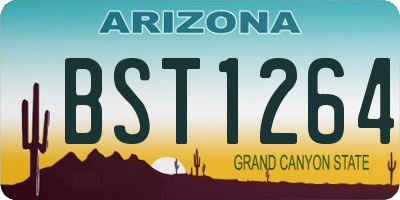 AZ license plate BST1264