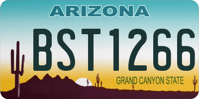 AZ license plate BST1266