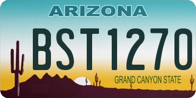 AZ license plate BST1270