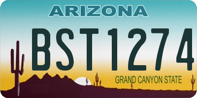 AZ license plate BST1274