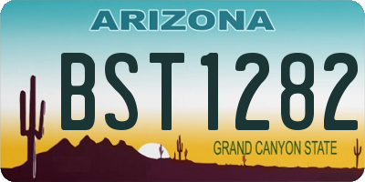 AZ license plate BST1282