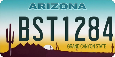 AZ license plate BST1284