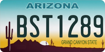 AZ license plate BST1289