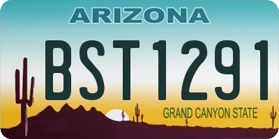 AZ license plate BST1291