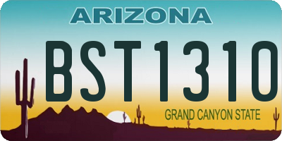 AZ license plate BST1310