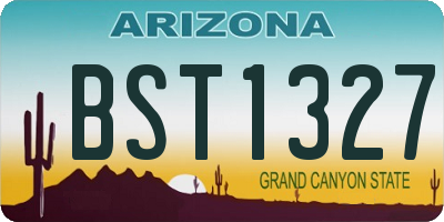 AZ license plate BST1327
