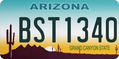 AZ license plate BST1340