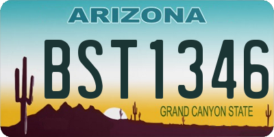 AZ license plate BST1346
