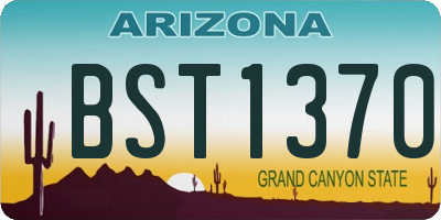 AZ license plate BST1370