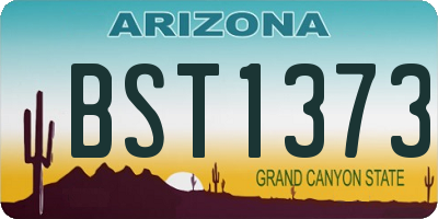 AZ license plate BST1373