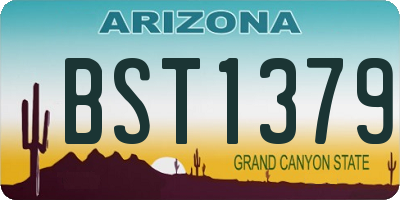 AZ license plate BST1379