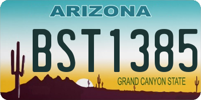 AZ license plate BST1385