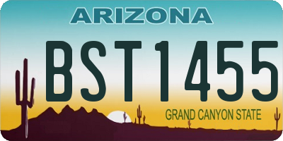 AZ license plate BST1455