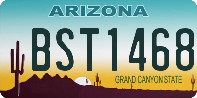 AZ license plate BST1468