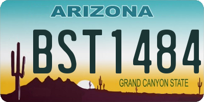 AZ license plate BST1484