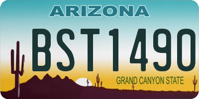 AZ license plate BST1490