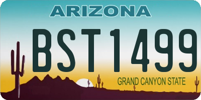 AZ license plate BST1499