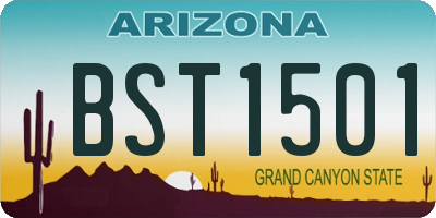 AZ license plate BST1501