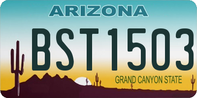 AZ license plate BST1503