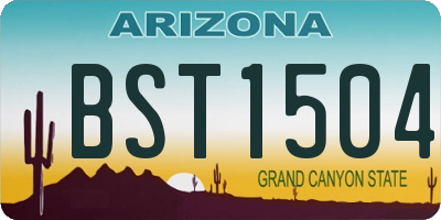 AZ license plate BST1504