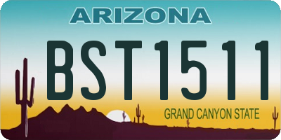 AZ license plate BST1511