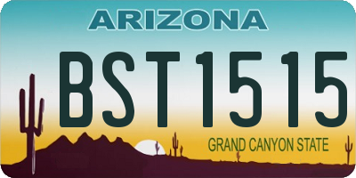 AZ license plate BST1515