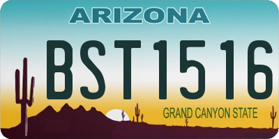 AZ license plate BST1516