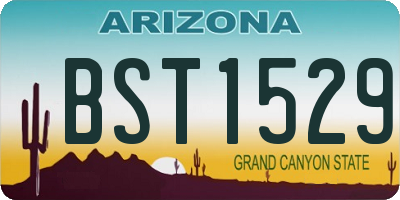 AZ license plate BST1529