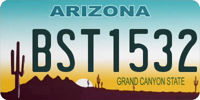 AZ license plate BST1532