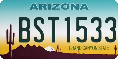 AZ license plate BST1533